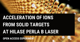 Acceleration of ions from solid targets at HiLASE Perla B laser