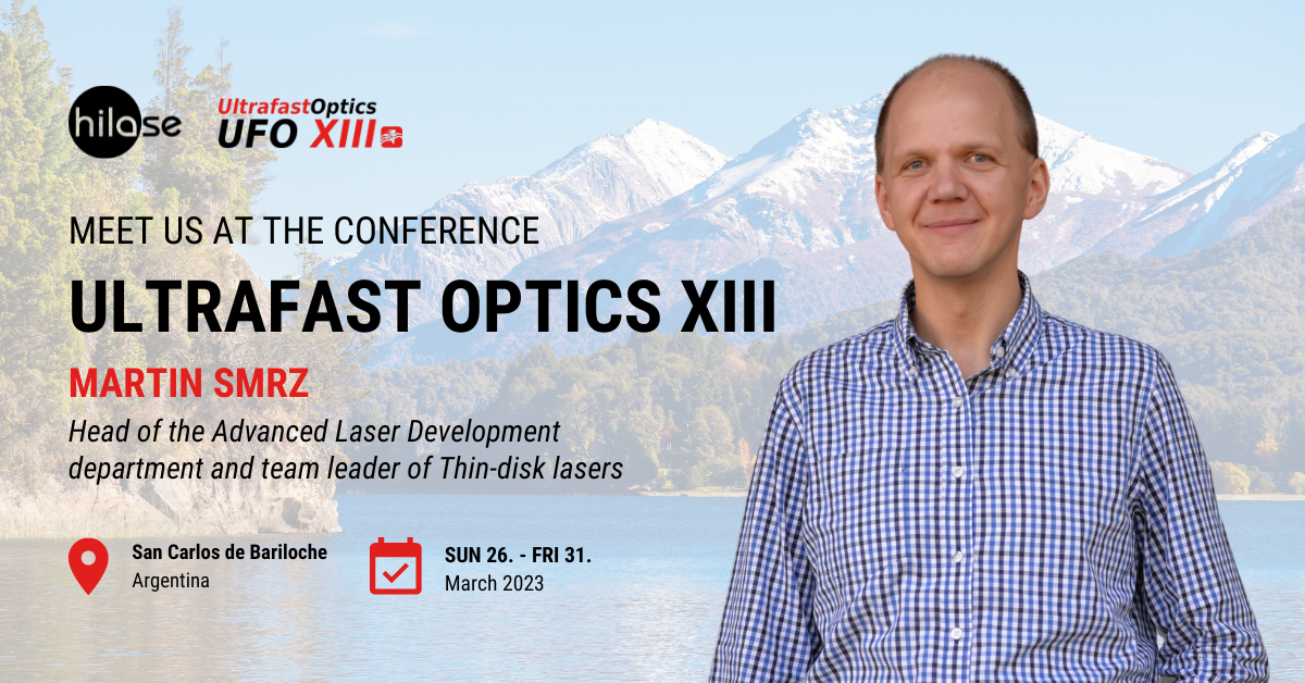 Martin Smrz at the Ultrafast Optics XIII conference HiLASE